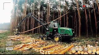 Z Życia Drzewiarza. John Deere 1070Ewycinka Drzewpraca W Lesietransport Leśny