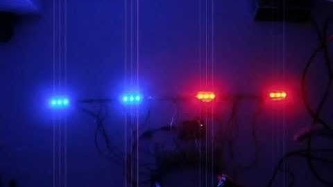 Police interior LED light bar controlled by Arduino