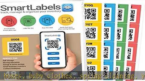 QR Code Smart Labels | Color Coded Scannable Stickers for Storage Bins, Moving Containers & Organiz