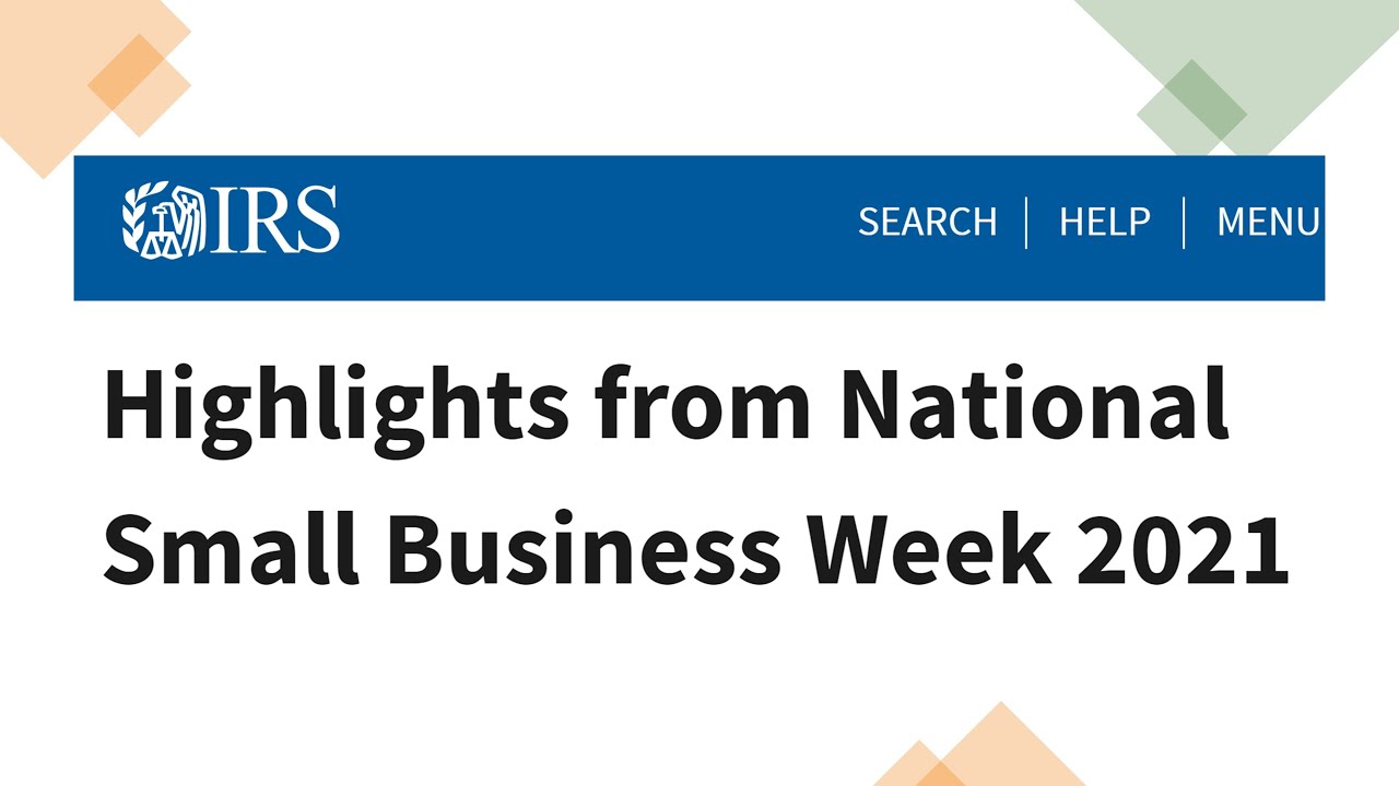 COVID Tax Tip - Highlights from National Small Business Week 2021