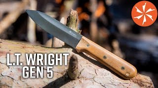 L.T. Wright Gen 5 Bushcraft Fixed Blade Knife Available at KnifeCenter.com