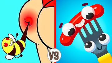 Help Me Tricky Story Vs Fork N Sausage BIG UPDATE - Satisfying All Levels Android iOS Gameplay