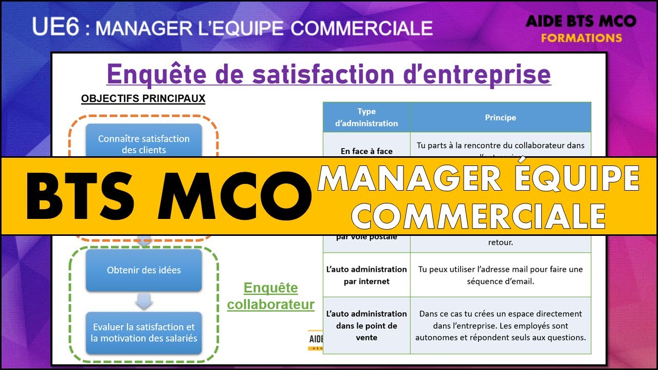 Bts Mecp Page De Garde AIDE BTS MCO | Réaliser une enquête de satisfaction dans son équipe