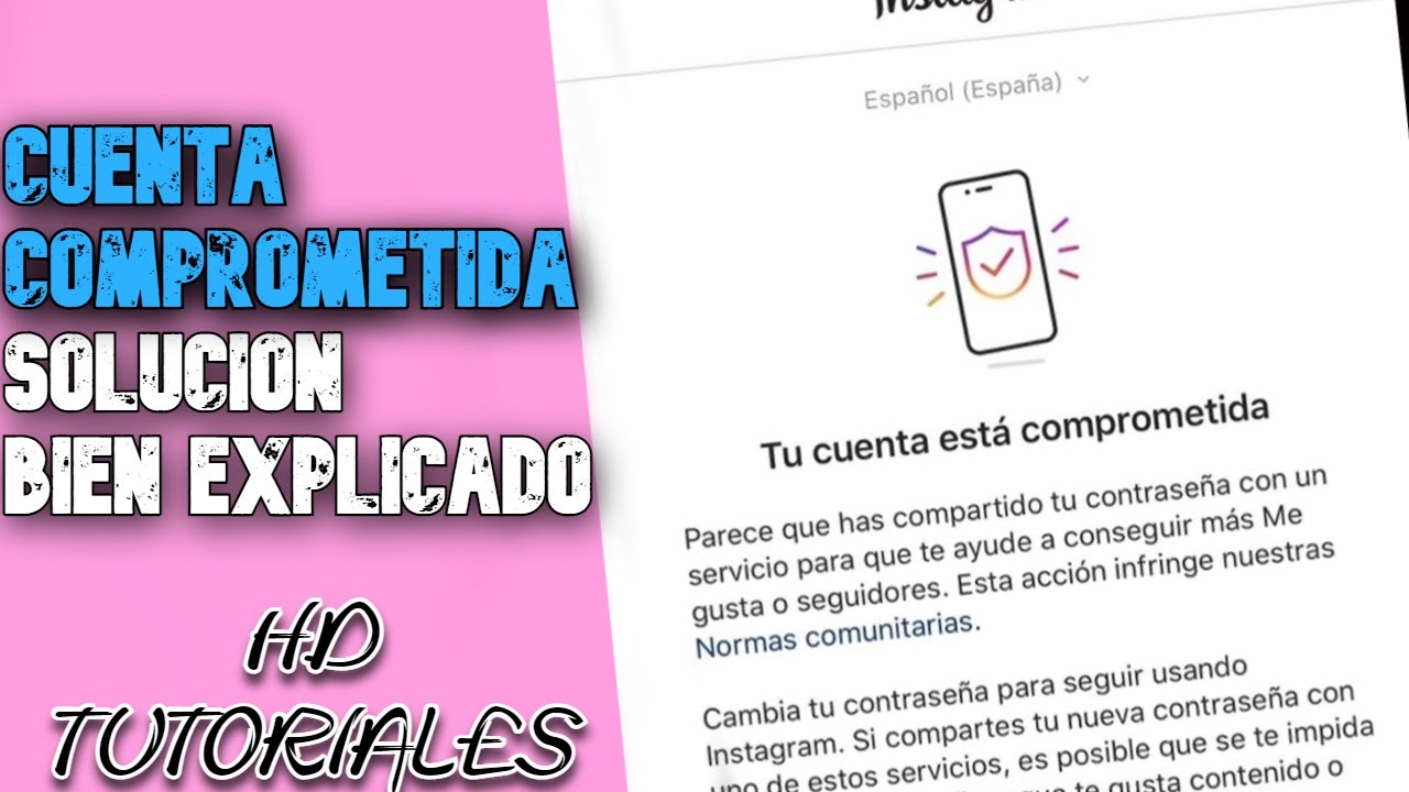 Tu cuenta esta comprometida Instagram SOLUCIÓN - YouTube