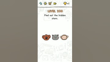 Brain challenge level 208 Find out the hidden star, Solution Walkthrough