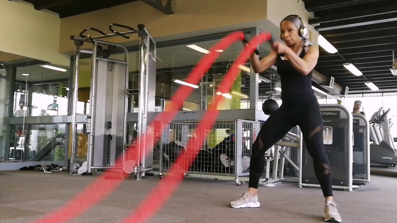 Battle Rope intervals - YouTube