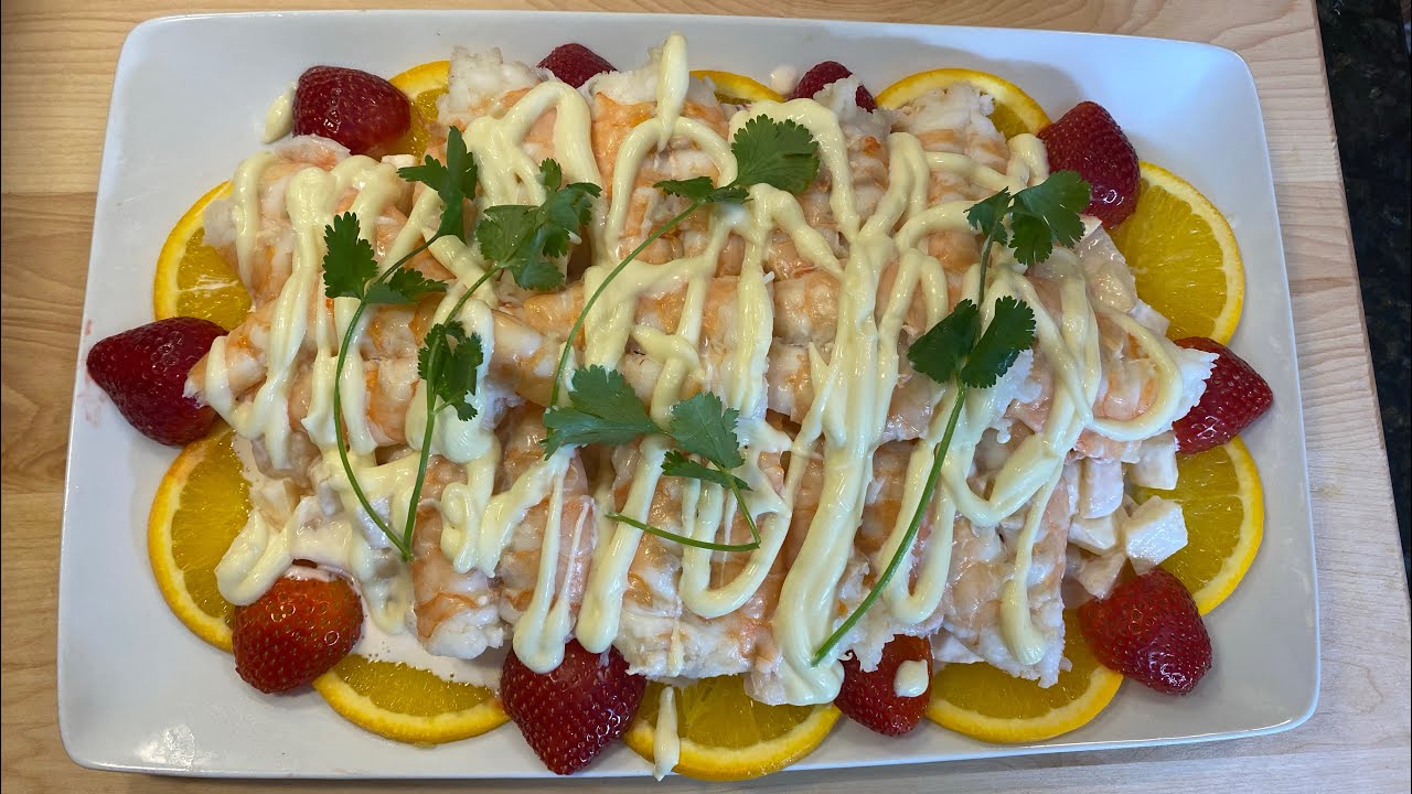 Tôm salad trái cây Shrimp Fruit Salad YouTube