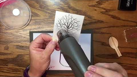Sheltering Tree Christmas Card using Silver Embossing Powder