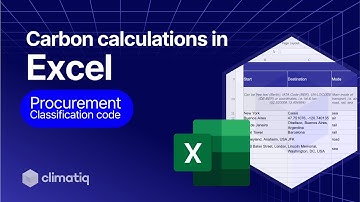 How to calculate procurement carbon footprint with classification codes: Climatiq Excel add-in V2