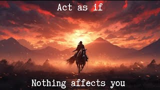 Learn to ACT As If Nothing BOTHERS YOU | Stoicism