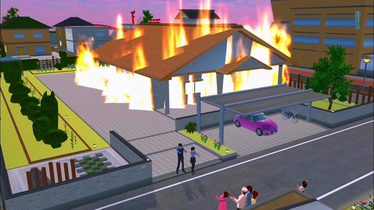 Yuta and Mayu caught fire.🏠🔥🔥||EP 07 #sakuraschoolsimulator#shortfilm #trending #sss#fyp#vairalshort