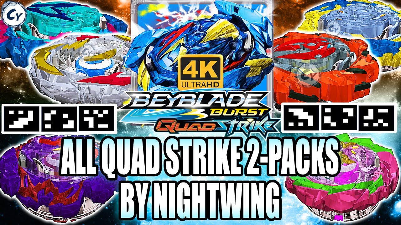 Todos Beyblade Burst Quad Strike QR Codes + Pro Series #beyblade #beyb