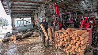 Саморобний ДРОВОКОЛ! За день можна заготовить дров на рік! Ферма у Швейцарії
