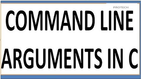 COMMAND LINE ARGUMENTS IN C (HINDI)
