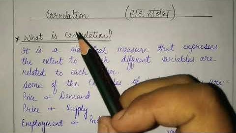 #1 Correlation in Statistics Correlation in Hindi for class- 11 Scatter Diagram in hindi