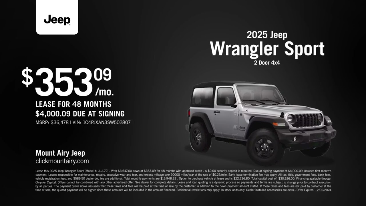 Jeep Wrangler 12/03/2024 4632102
