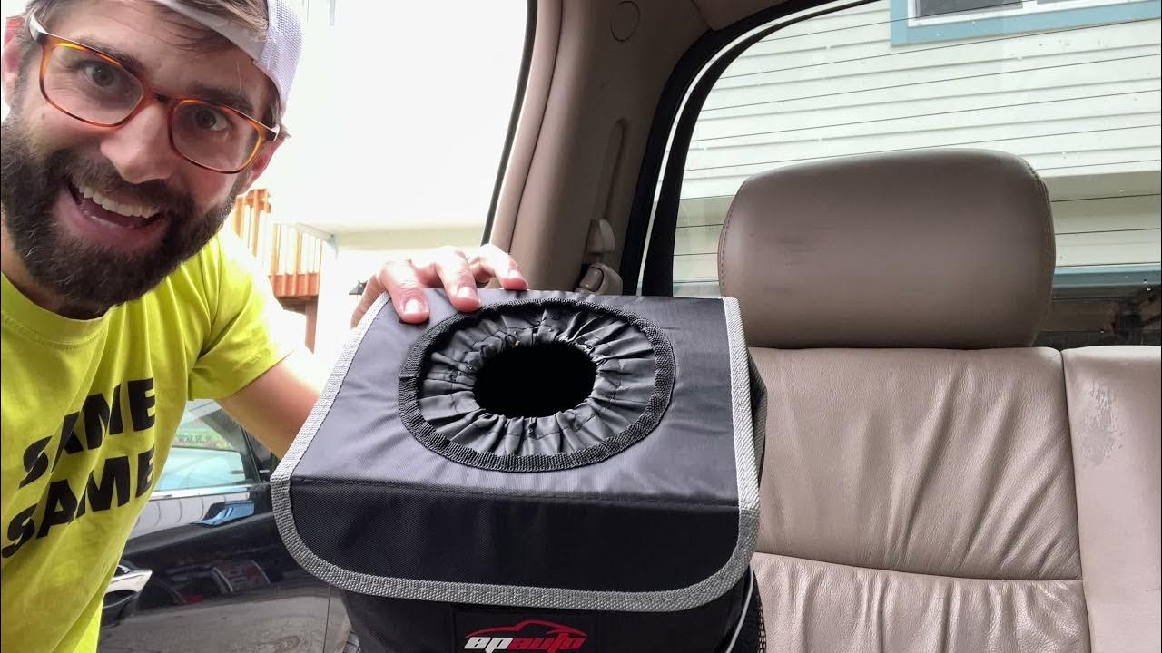 Review for EPAuto Waterproof Car Trash Can with Lid and Storage Pockets