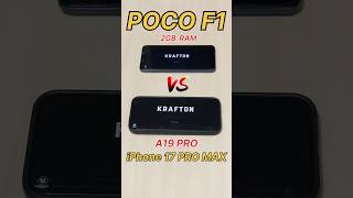 iPhone 17 PRO MAX vs POCO F1👿A19 PRO vs 2GB vs S22 vs S24 vs S25 vs S26 #shorts #pubgmobile  #pubg
