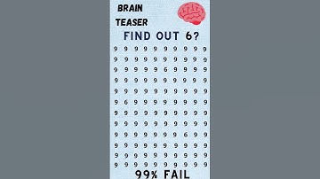 Find The Number 6 🧠 | Brain Teaser | General Knowledge #quiz #brainteasers #challenge