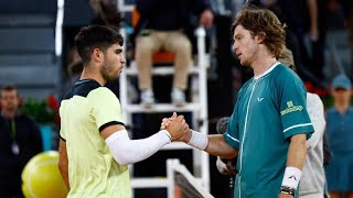 Madrid Open  Carlos Alcaraz crashes out in quarters after losing to Andrey Rublev