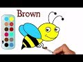 Step by Step Drawing a Bee | Coloring a laughing Bee | MHP Learning School