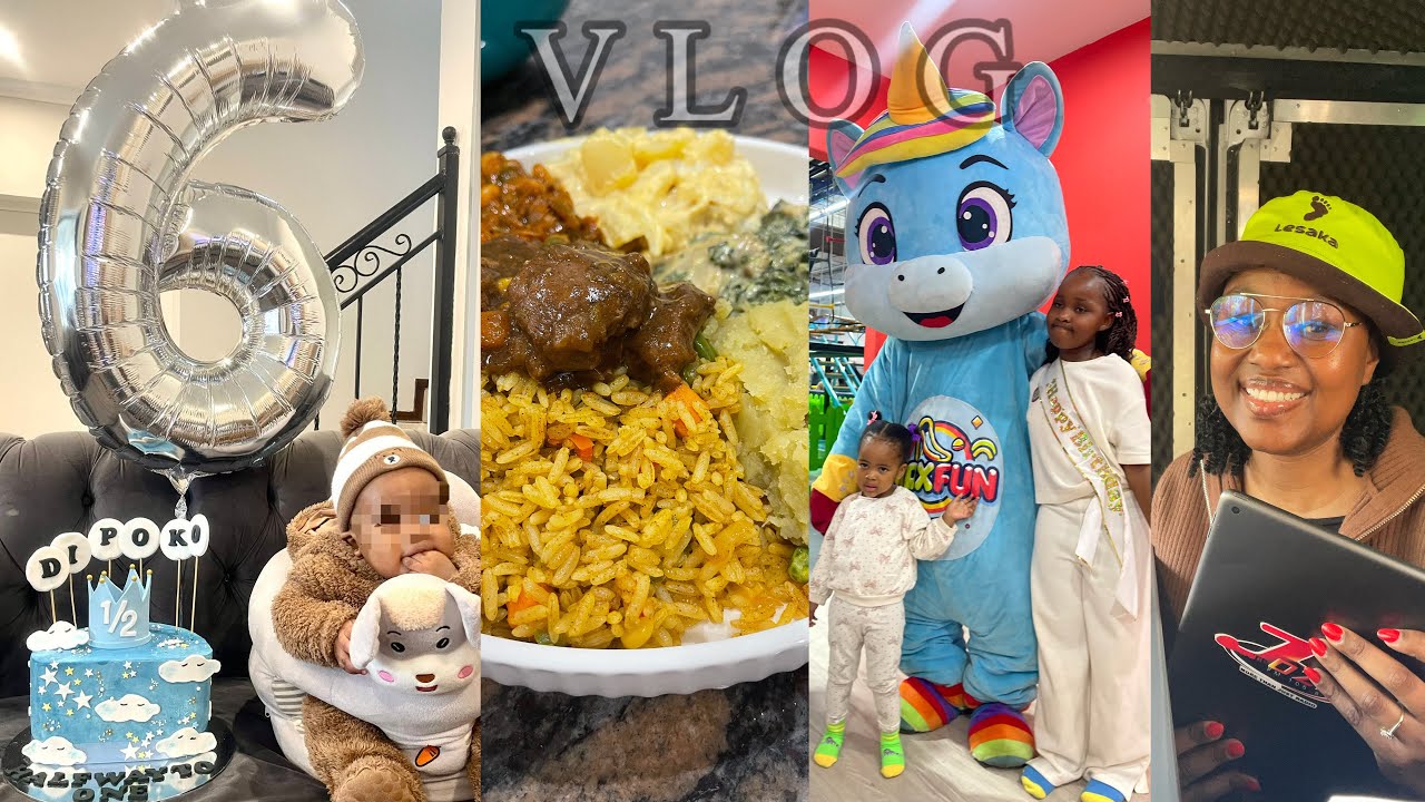 VLOG: Our boy is 6 months😀 || Sunday kos ||Photoshoot gone so wrong || Party and play || Work
