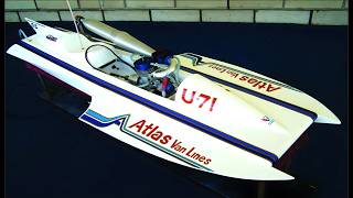 Dumas U-71 Atlas Van Lines Hydroplane, Sport .40 Radio Control Model Boat.