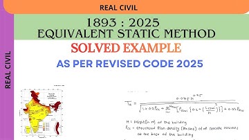 IS 1893:2025 Equivalent Static Method Explained with Example Seismic Force Calculation