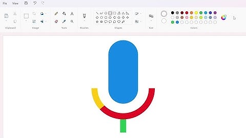 How to draw the Google Microphone icon using MS Paint | How to draw on your computer