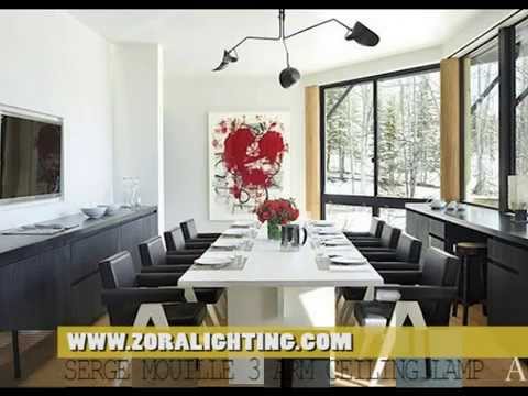 Serge Mouille 3 Arm Ceiling Lamp Zora Lighting Youtube