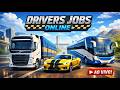 LIVE:🔥 AO VIVO AGORA! Drivers Jobs Online – Caminhão, Carro e Ônibus na PISTA! 🚛🚗🚌Deixe o like👍TMJ