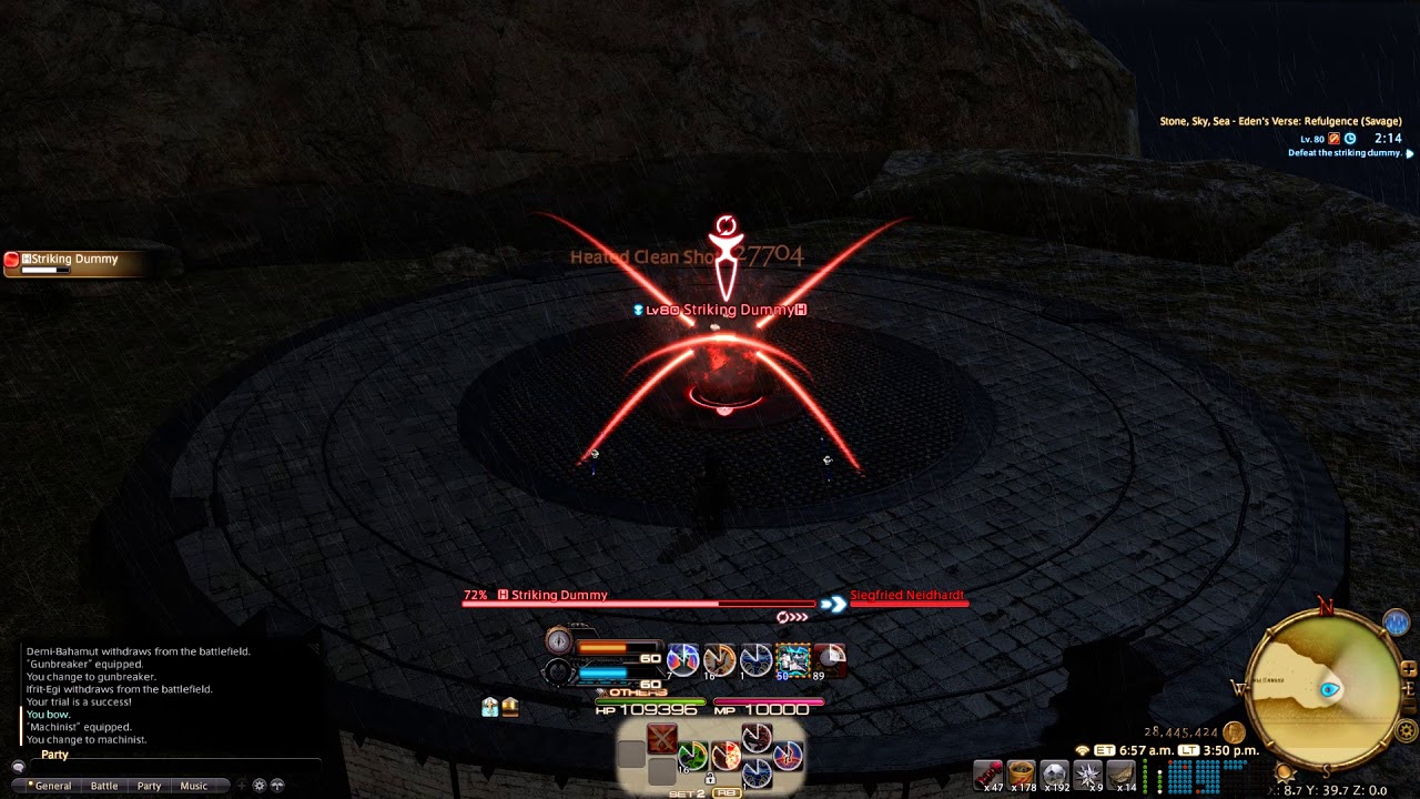 Final Fantasy XIV Shadowbringers ilvl 493 Machinist E8S Dummy YouTube