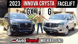 First on YouTube! 2023 Innova Crysta Facelift Diesel G & GX Variants Review 🔥 #TeamAutoTrend