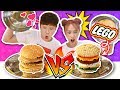 [레고음식 VS 실제음식] 지니와 강이 랜덤 뽑기 게임 챌린지 LEGO FOOD or REAL FOOD Challenge