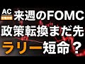 【米国株】来週のFOMC政策転換まだ先 ラリー短命か?