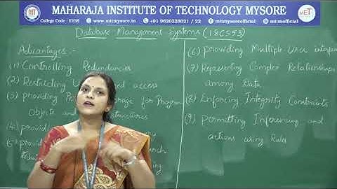 Advantages Of DBMS | Vth Semester | CSE | Module 01 | DBMS | Session 04