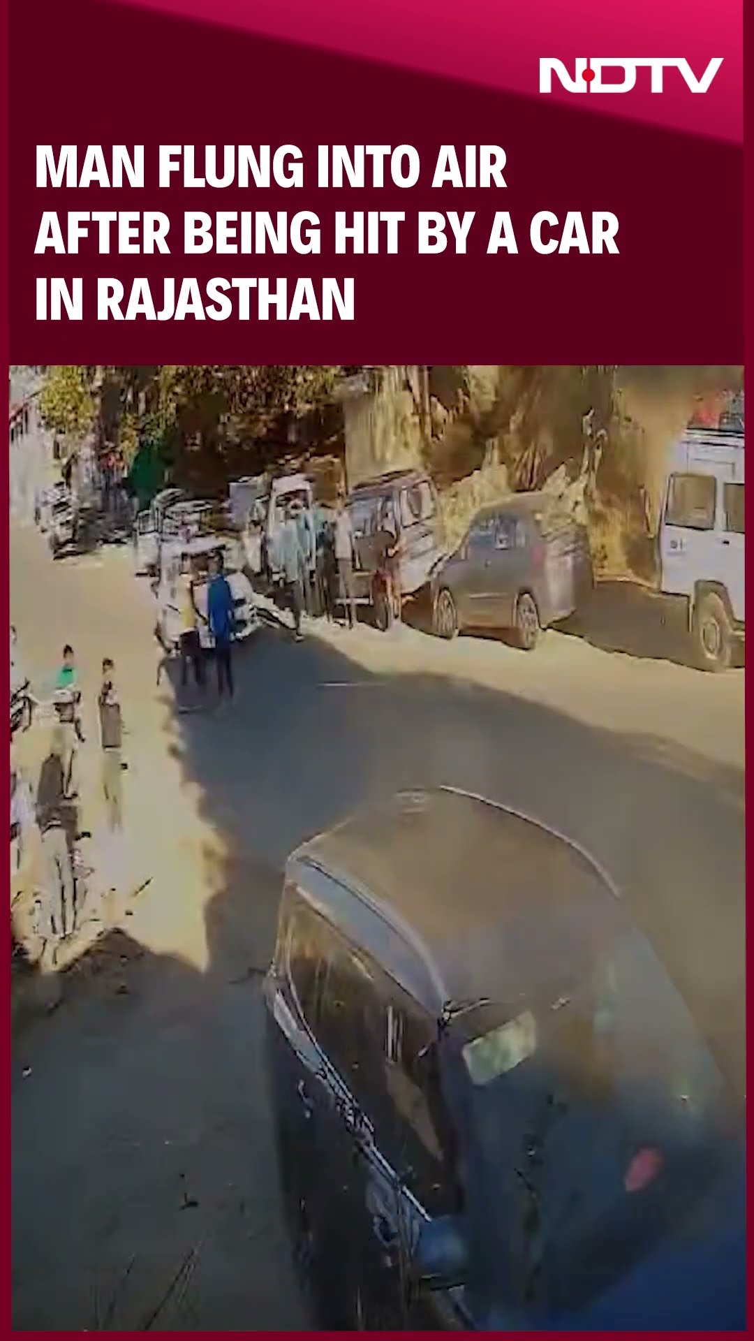 Rajastha News | Man Flung Into Air After Being Hit By A Car