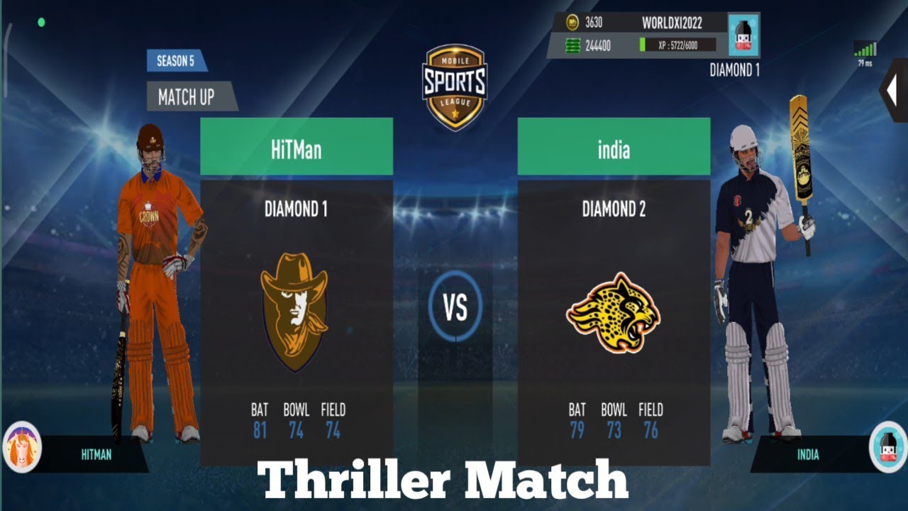 Match Against S2 Opponent || WPL Multiplayer Real Cricket 20 || Tips ...