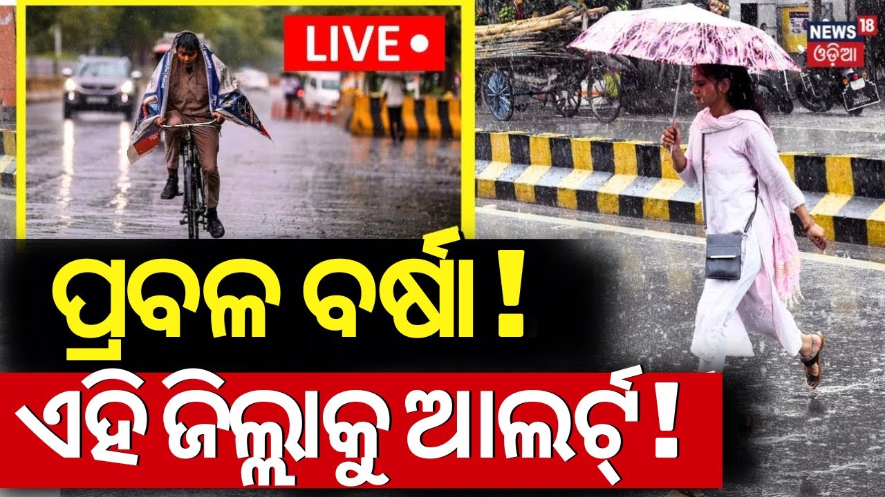 Odisha Weather News Live: ପ୍ରବଳ ବର୍ଷା ! ଏହି ଜିଲ୍ଲାକୁ ଆଲର୍ଟ୍ | Rain Alert In Various Places Of Odisha