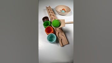 Color Sorting Wooden Balls ASMR  #oddlysatisfying #marbles #asmr #satisfying #relax