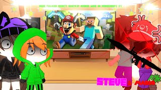 Mob talker react SMG4:If Mario was in Minecraft Ft Steve & Mario //@SMG4