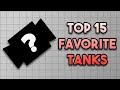 Top 15 Favorite Tanks || Diep.io