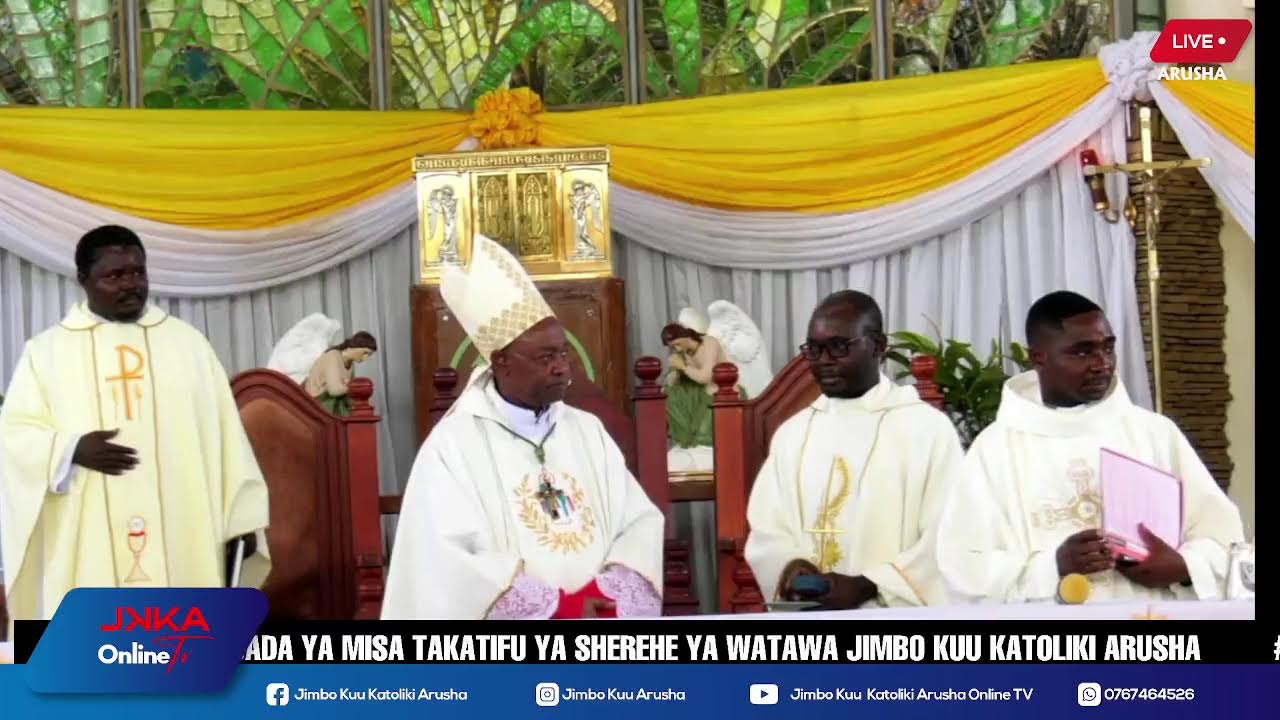 LIVE:ADHIMISHO LA IBADA YA MISA TAKATIFU YA SHEREHE YA WATAWA JIMBO KUU KATOLIKI ARUSHA