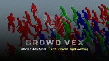 [Infection Chase Series Tutorial] Crowd Simulation in Houdini — Dynamic Target Switching (Part 5)