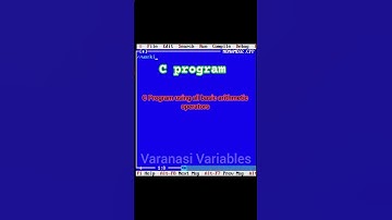 Program using all basic arithmetic operators in #turboc | Watch full video on #varanasivariables