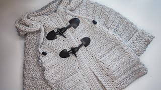 Crochet #79 How to crochet girls / boys coat / Part 2