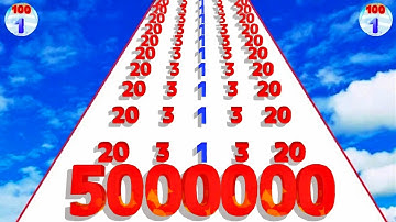 Number Merge Run - Number Run Level Up Numbers (Satisfying ASMR Gameplay Video)