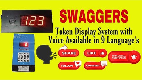 Swaggers Token Display System Available With Multiple Language Options 1️⃣2️⃣3️⃣🗣️ टोकन सिस्टम।