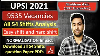 UPSI 2021 Examination all 54 shifts Analysis? Download question paper pdfs now