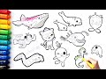 바다탐험대 옥토넛 해양생물 그리기 색칠하기/35분 연속보기/ Let’s draw and paint the Octonauts/35minutes 1080p [BaBa아랏지]